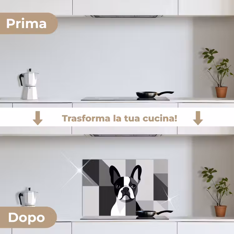 Paraschizzi cucina - Bulldog - Nero - Astratto - Aerei — 7