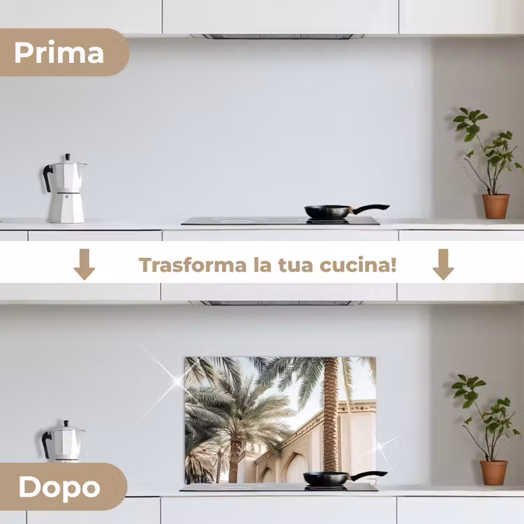 Paraschizzi cucina - Edificio - Palme - Beige - Sole — 7