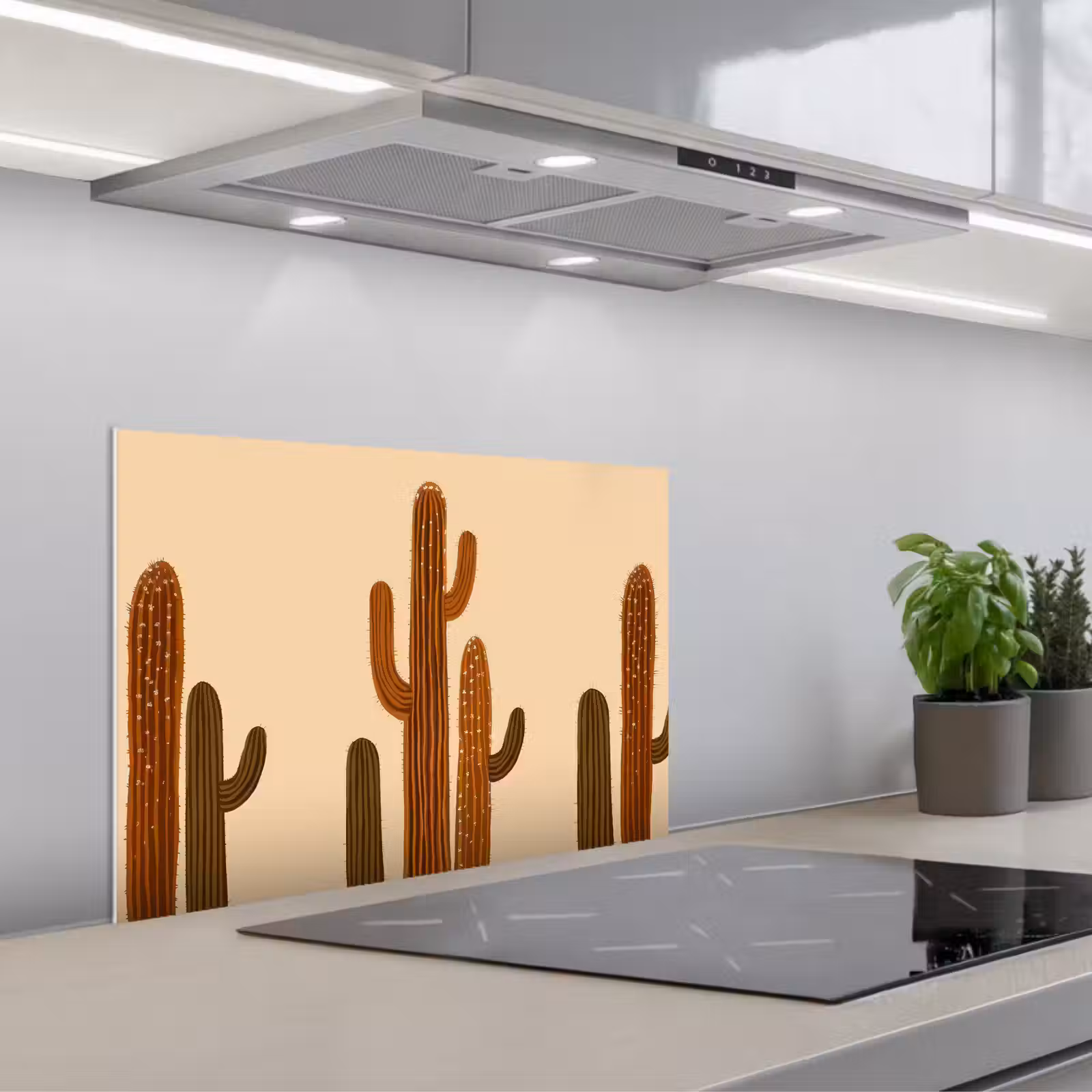 Paraschizzi cucina - Cactus - Deserto - Sabbia - Marrone — 1