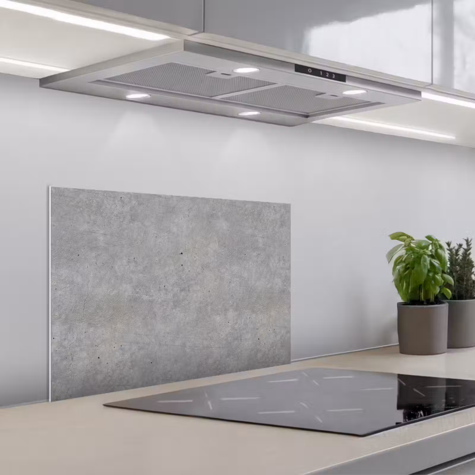 Paraschizzi cucina - Calcestruzzo - Modelli - Industriale — 1