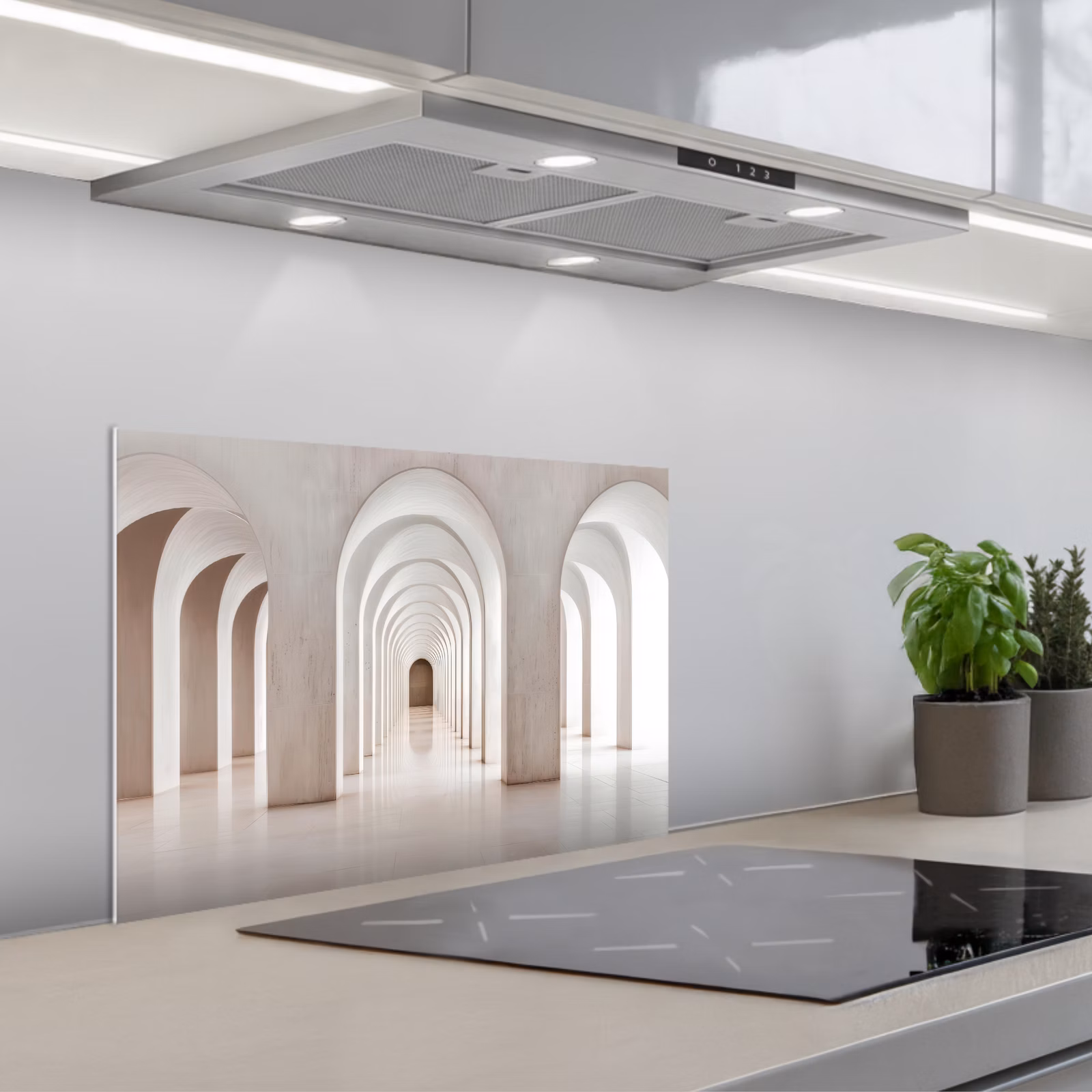 Paraschizzi cucina - Corridoio - Archi - Simmetrico - Moderno — 1