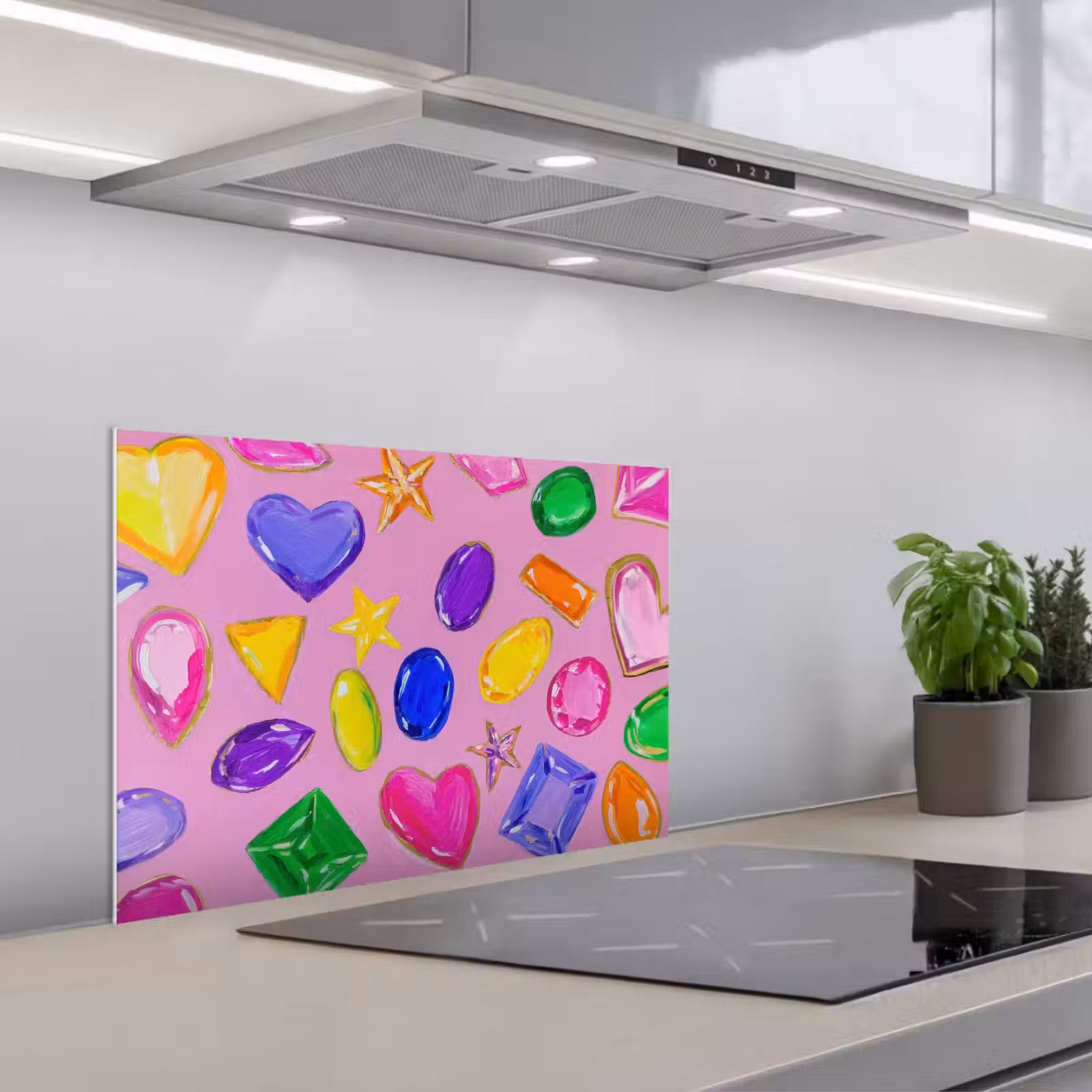 Paraschizzi cucina - Gemme - Forme - Cuore - Colorato — 1