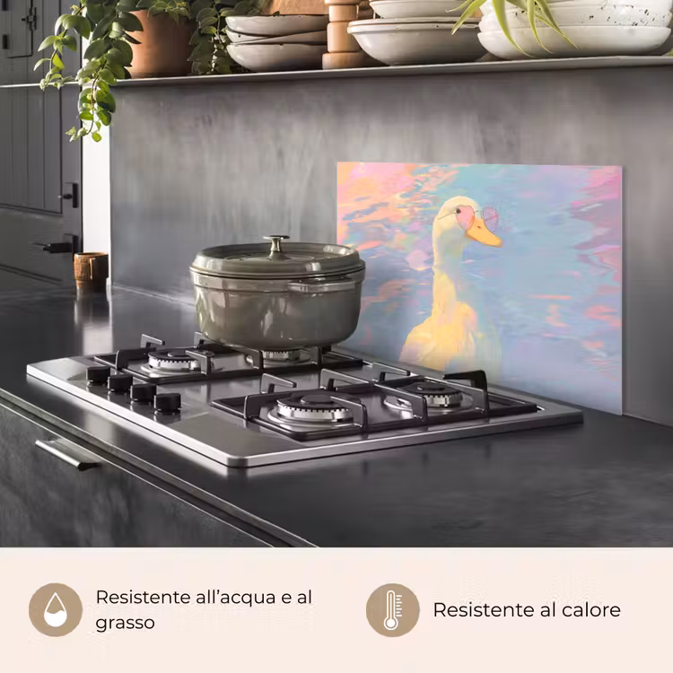 Paraschizzi cucina - Anatra - Occhiali da sole - Acqua — 2
