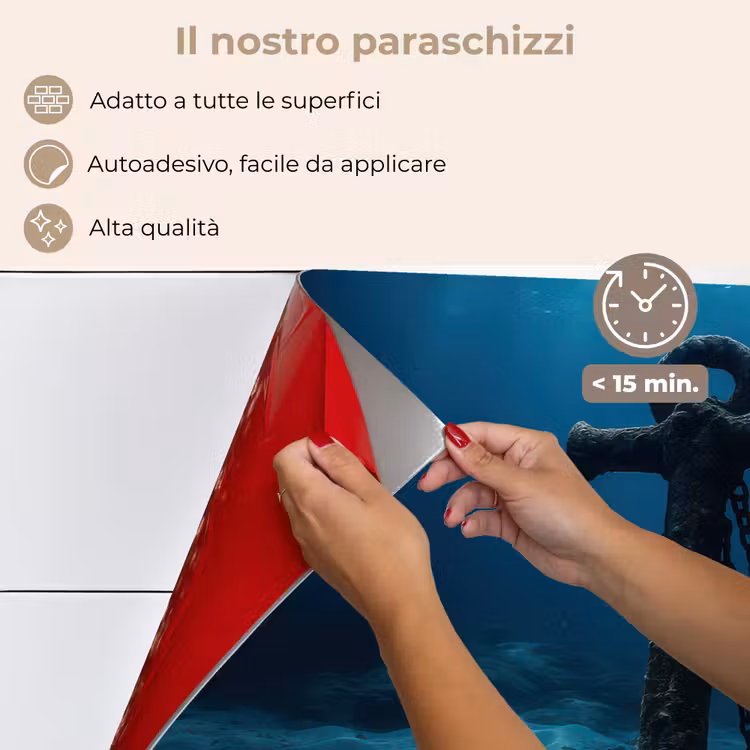 Paraschizzi cucina - Ancora - Ferro - Fondale marino - Sabbia — 4