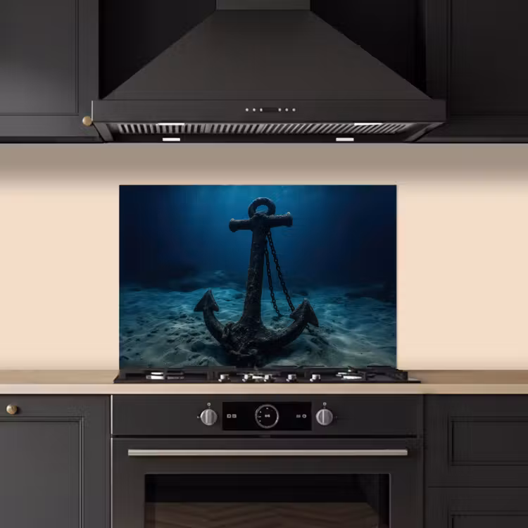 Paraschizzi cucina - Ancora - Ferro - Fondale marino - Sabbia — 5