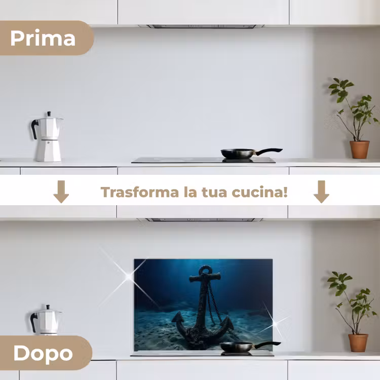 Paraschizzi cucina - Ancora - Ferro - Fondale marino - Sabbia — 7