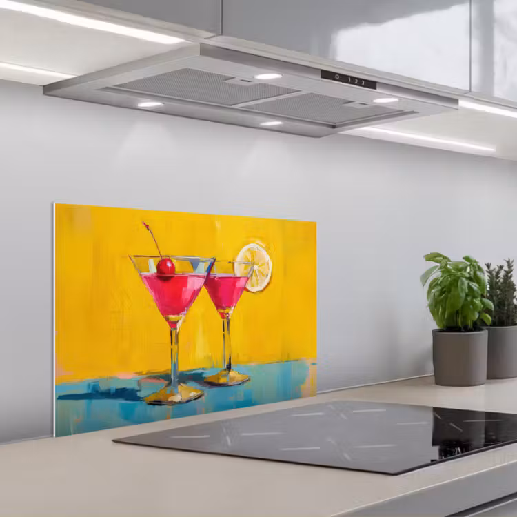 Paraschizzi cucina - Bicchieri - Cocktail - Limone - Ciliegia — 1