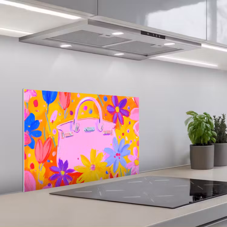 Paraschizzi cucina - Borsa - Rosa - Fiori — 1