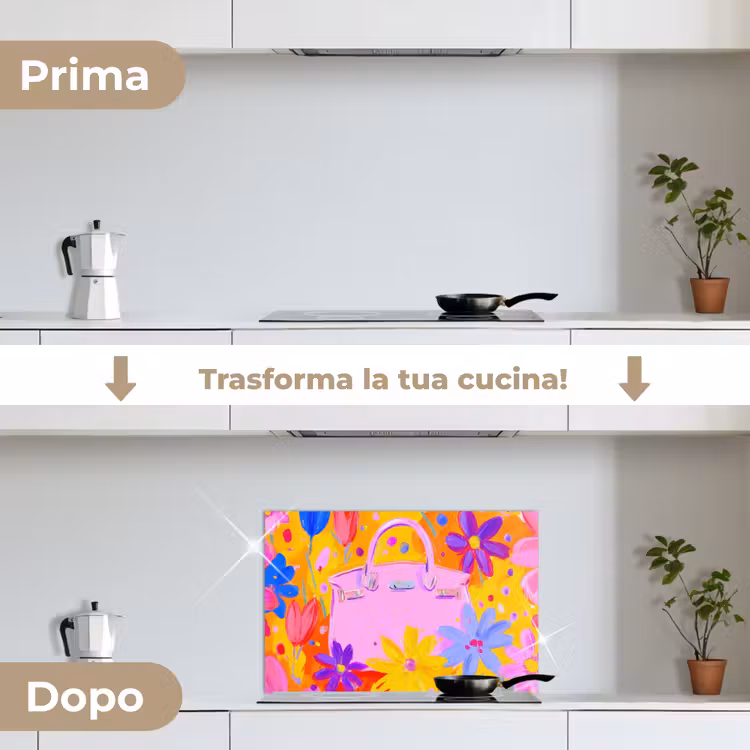 Paraschizzi cucina - Borsa - Rosa - Fiori — 7