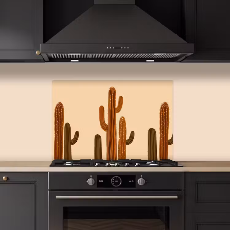 Paraschizzi cucina - Cactus - Deserto - Sabbia - Marrone — 5
