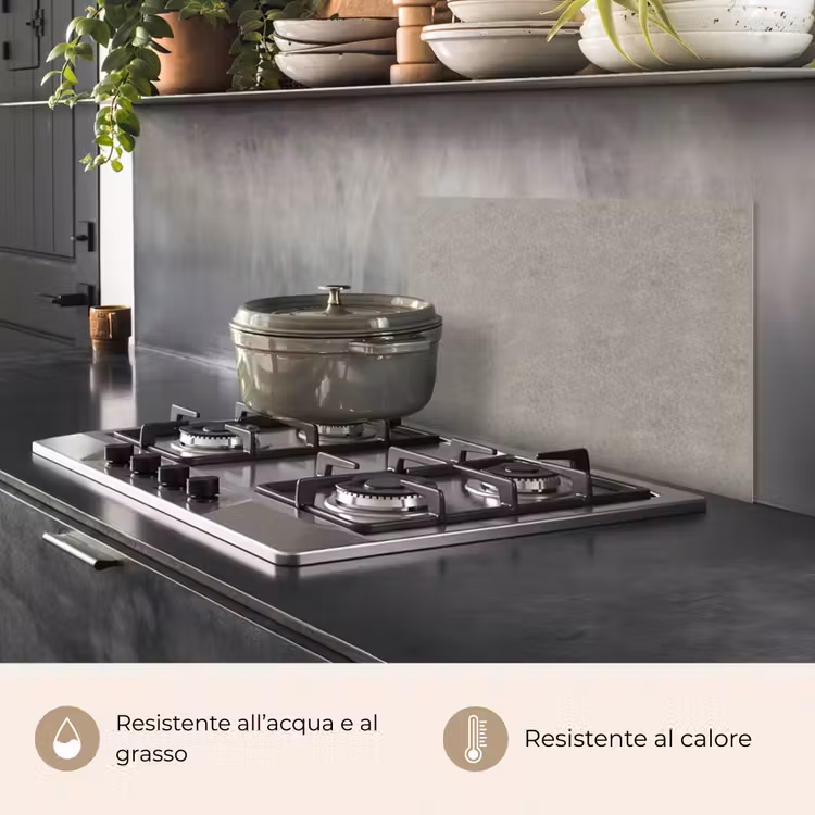 Paraschizzi cucina - Calcestruzzo - Grigio - Modelli - Industriale — 2