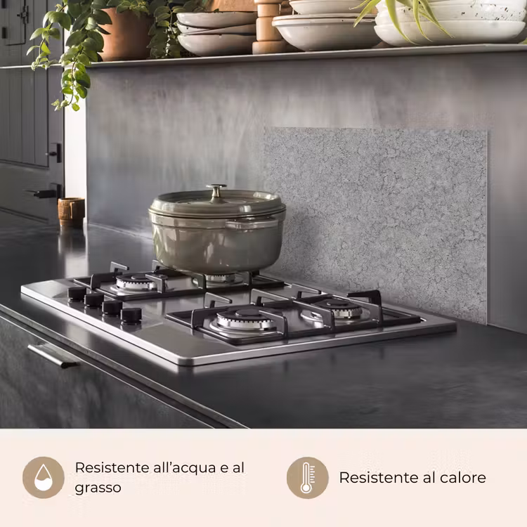 Paraschizzi cucina - Calcestruzzo - Parete - Modelli - Industriale — 2