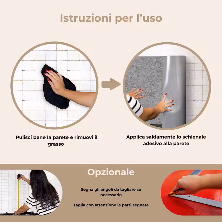 Paraschizzi cucina - Calcestruzzo - Parete - Modelli - Industriale — 6