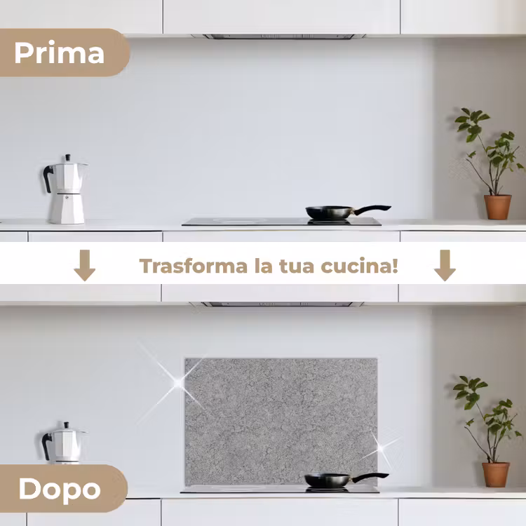 Paraschizzi cucina - Calcestruzzo - Parete - Modelli - Industriale — 7