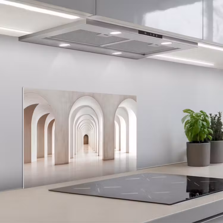 Paraschizzi cucina - Corridoio - Archi - Simmetrico - Moderno — 1