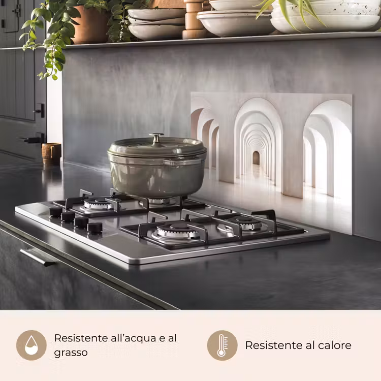 Paraschizzi cucina - Corridoio - Archi - Simmetrico - Moderno — 2
