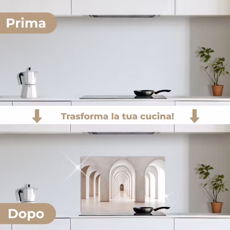 Paraschizzi cucina - Corridoio - Archi - Simmetrico - Moderno — 7