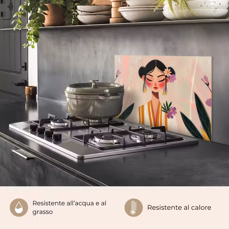Paraschizzi cucina - Donna - Fiori - Pastello — 2