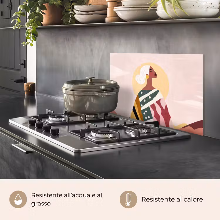 Paraschizzi cucina - Donna - Sole - Colorato — 2
