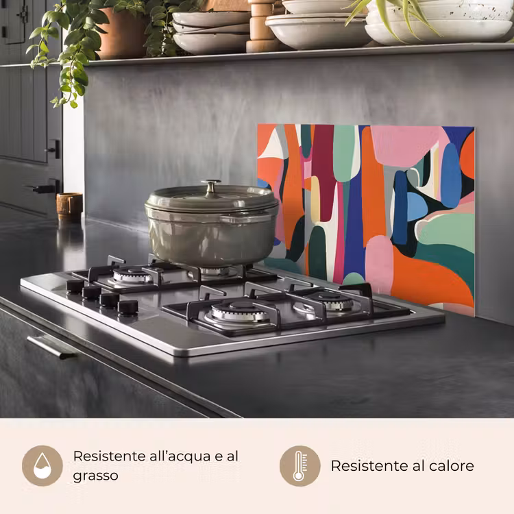 Paraschizzi cucina - Forme - Ritmico - Colori - Astratto — 2