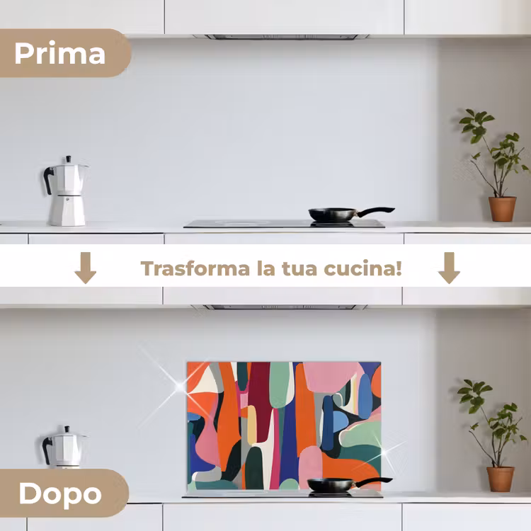 Paraschizzi cucina - Forme - Ritmico - Colori - Astratto — 7