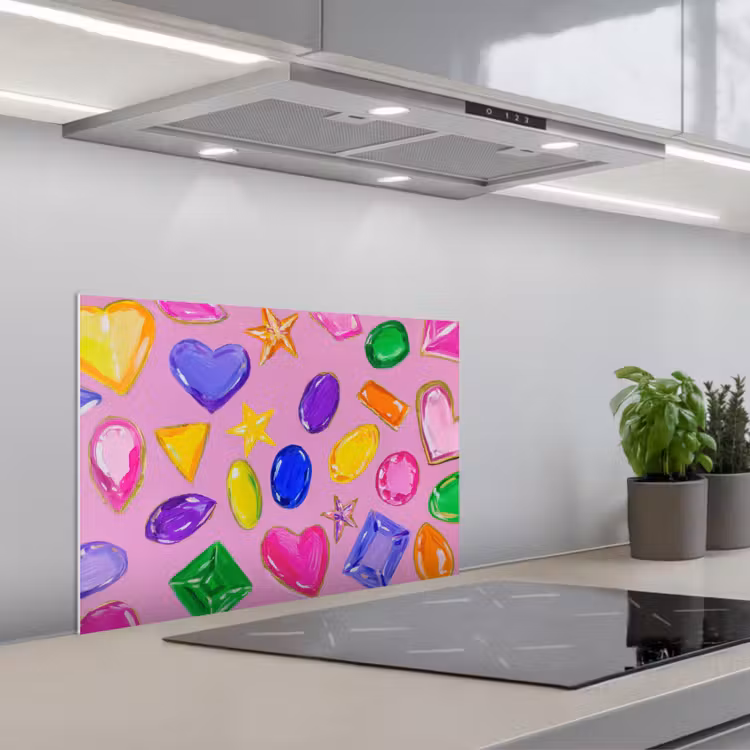 Paraschizzi cucina - Gemme - Forme - Cuore - Colorato — 1