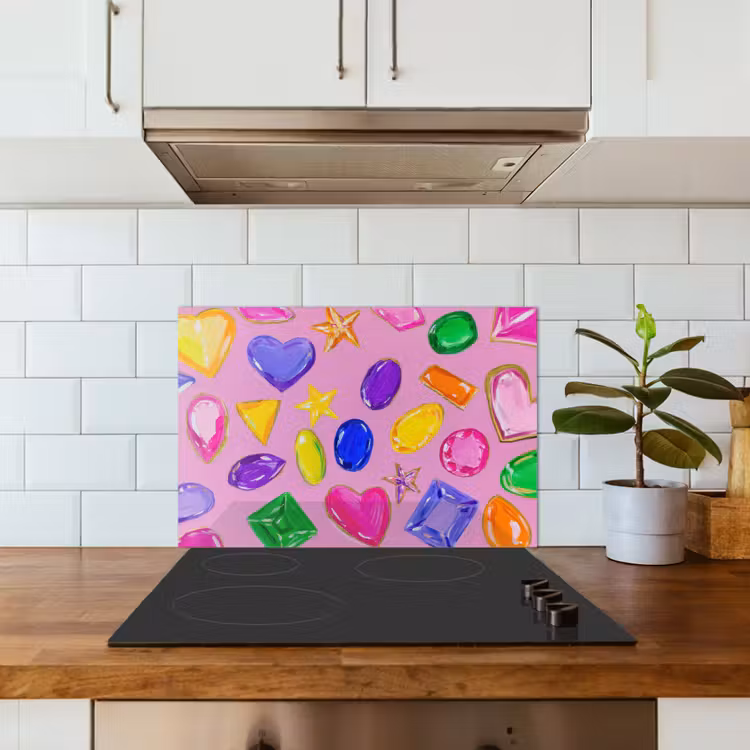 Paraschizzi cucina - Gemme - Forme - Cuore - Colorato — 3