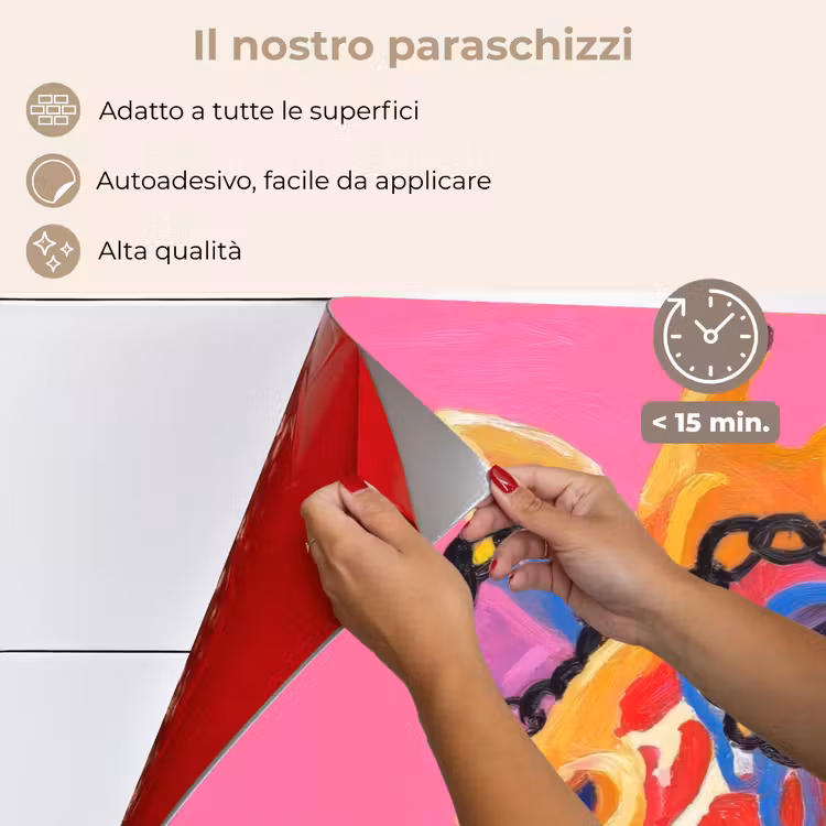 Paraschizzi cucina - Giraffa - Rosa - Occhiali - Sciarpa — 4