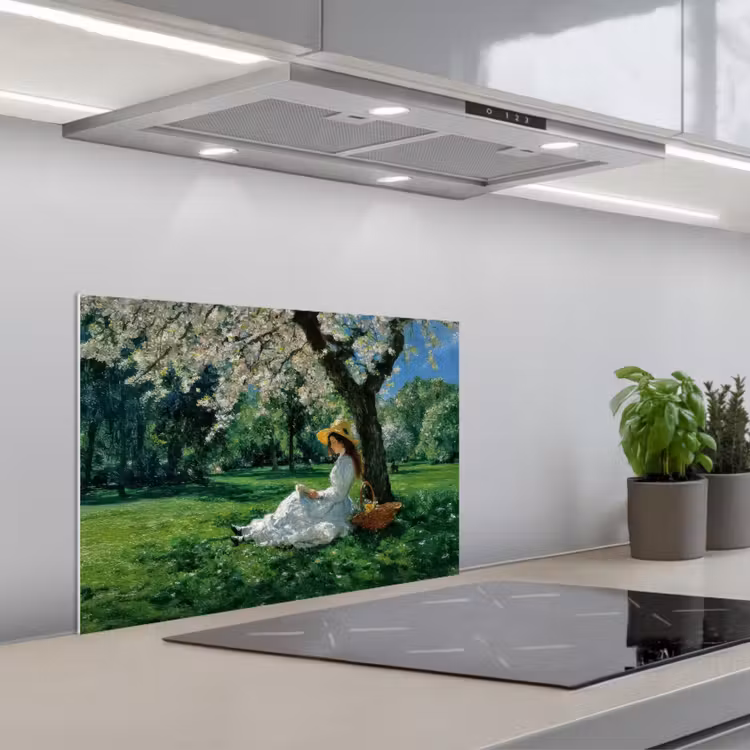 Paraschizzi cucina - Donna - Albero - Libro - Cestino — 1