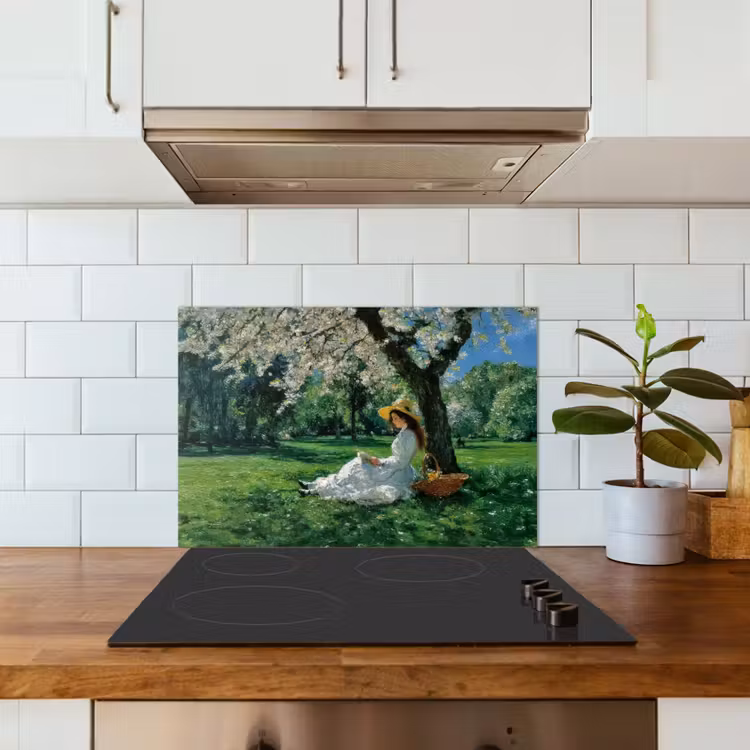 Paraschizzi cucina - Donna - Albero - Libro - Cestino — 3