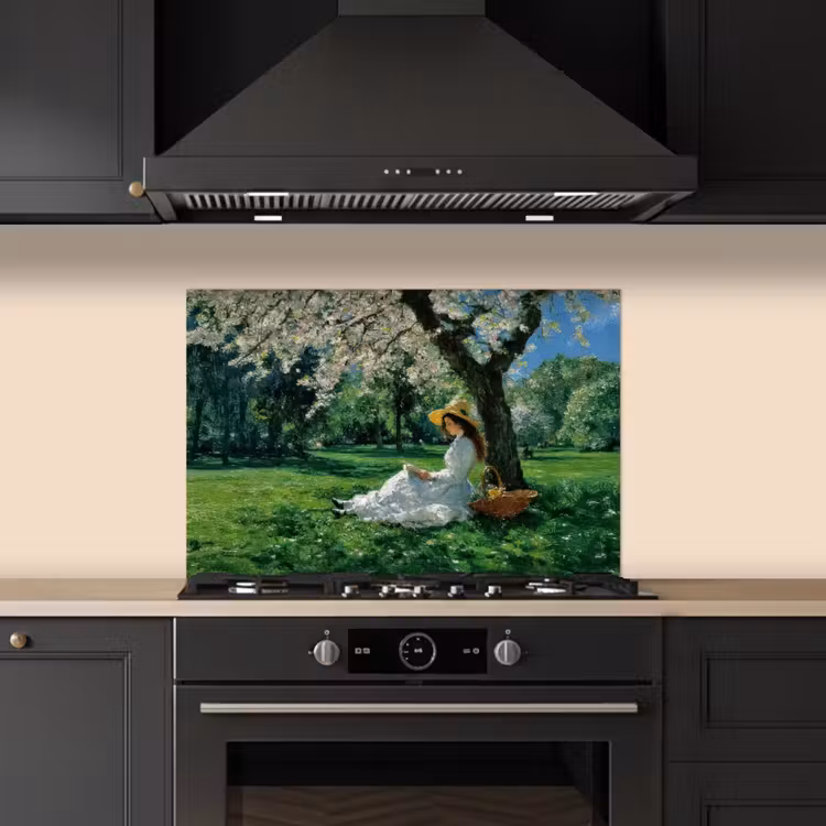 Paraschizzi cucina - Donna - Albero - Libro - Cestino — 5