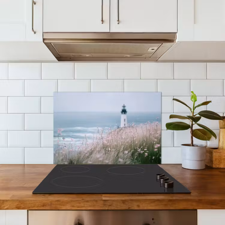 Paraschizzi cucina - Faro - Scogliera - Mare - Fiori — 3