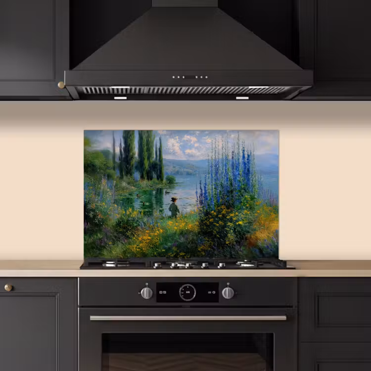 Paraschizzi cucina - Fiori - Lago - Bergen - Verde — 5