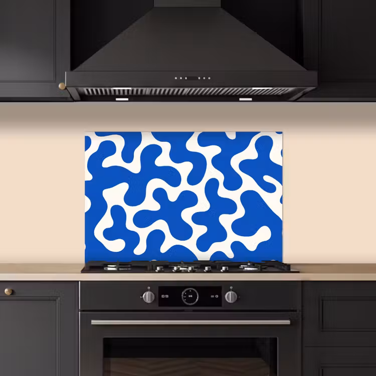 Paraschizzi cucina - Forme - Astratto - Blu - Onde — 5