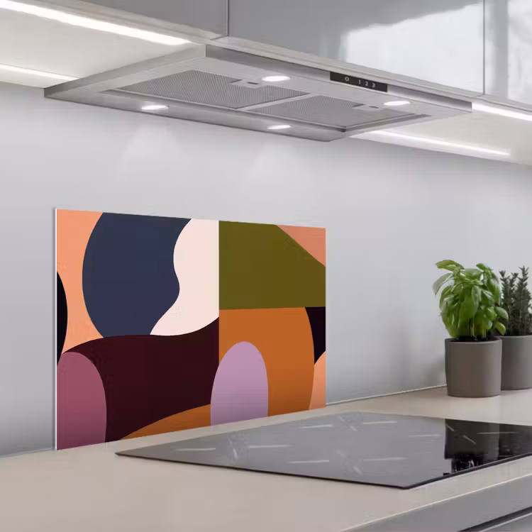 Paraschizzi cucina - Forme - Astratto - Colori - Quadrato — 1