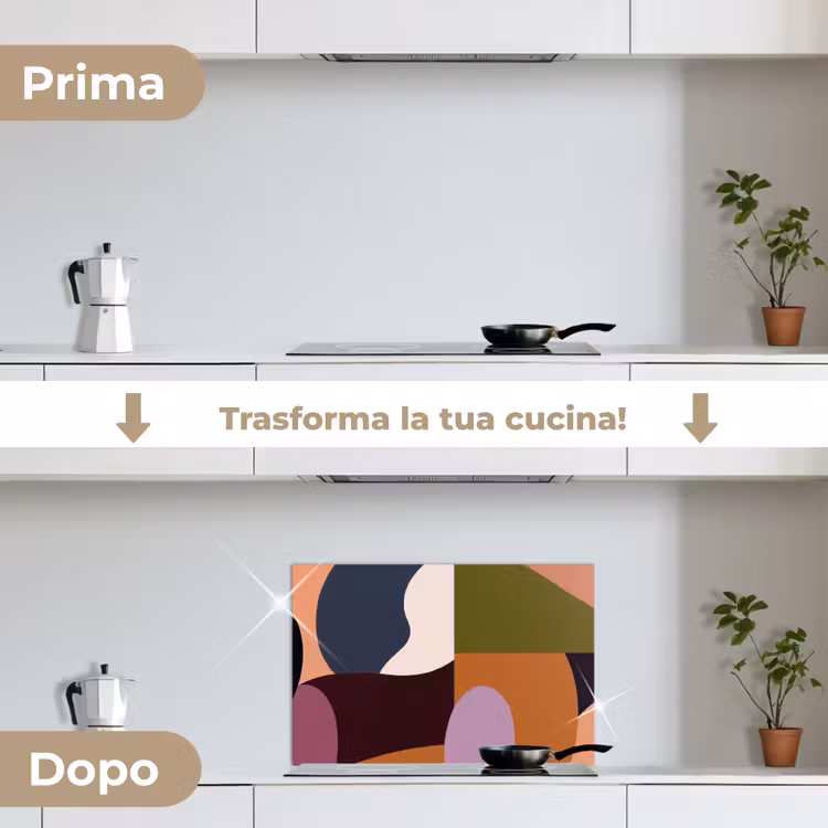 Paraschizzi cucina - Forme - Astratto - Colori - Quadrato — 7