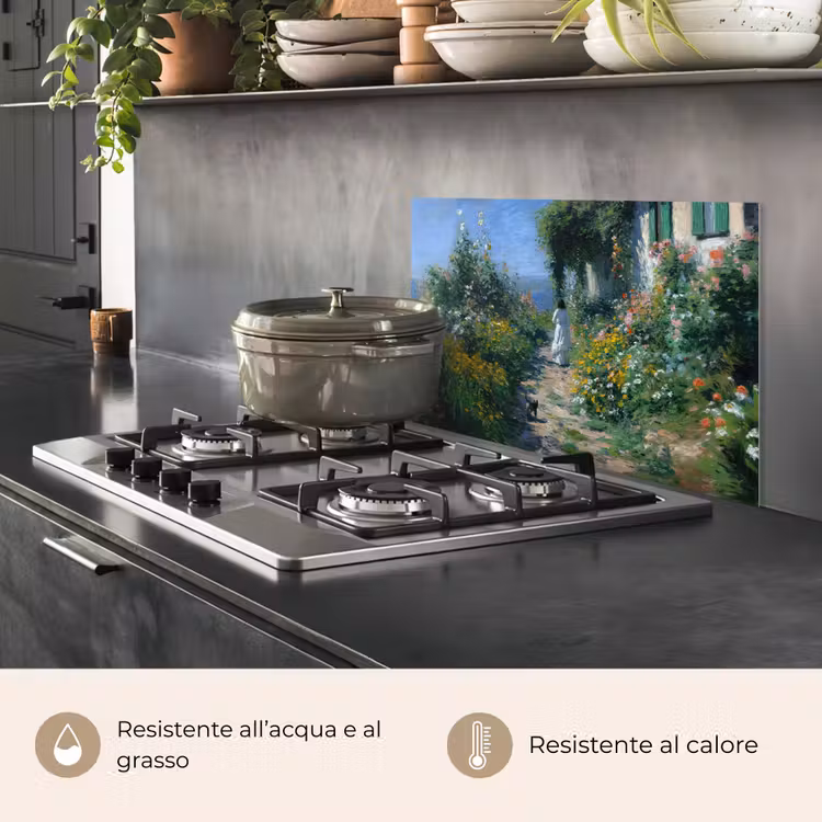 Paraschizzi cucina - Gatto - Donna - Fiori - Casa — 2