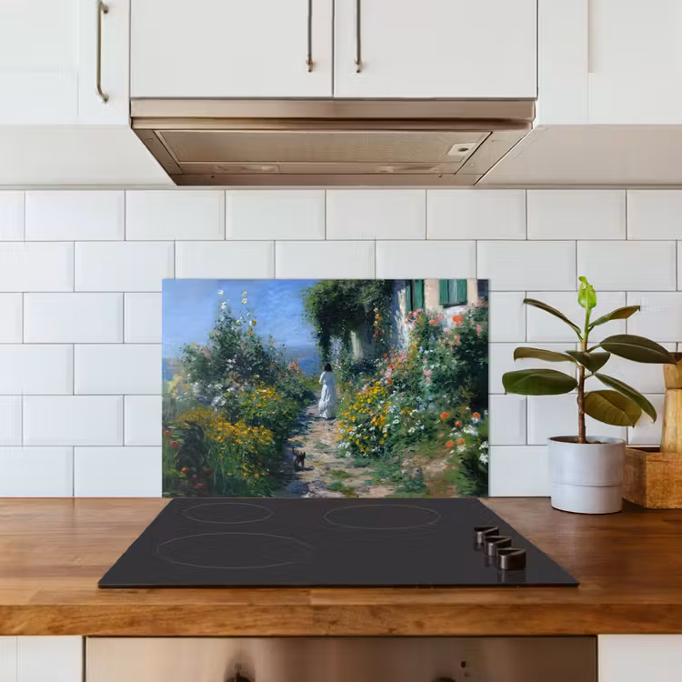Paraschizzi cucina - Gatto - Donna - Fiori - Casa — 3
