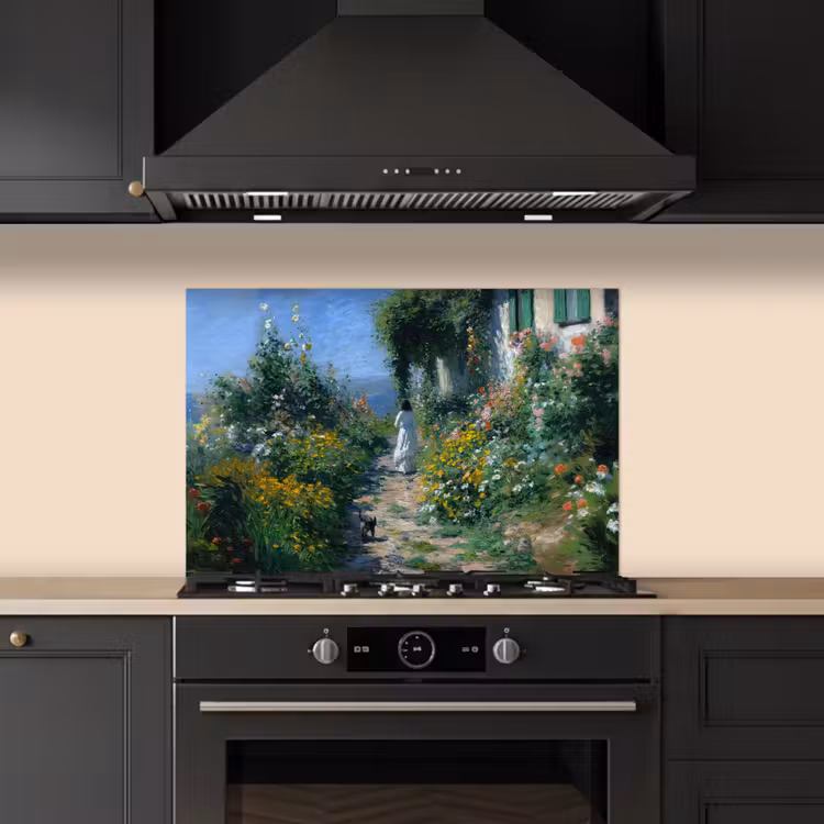 Paraschizzi cucina - Gatto - Donna - Fiori - Casa — 5
