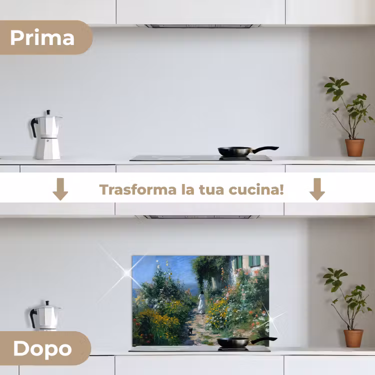 Paraschizzi cucina - Gatto - Donna - Fiori - Casa — 7