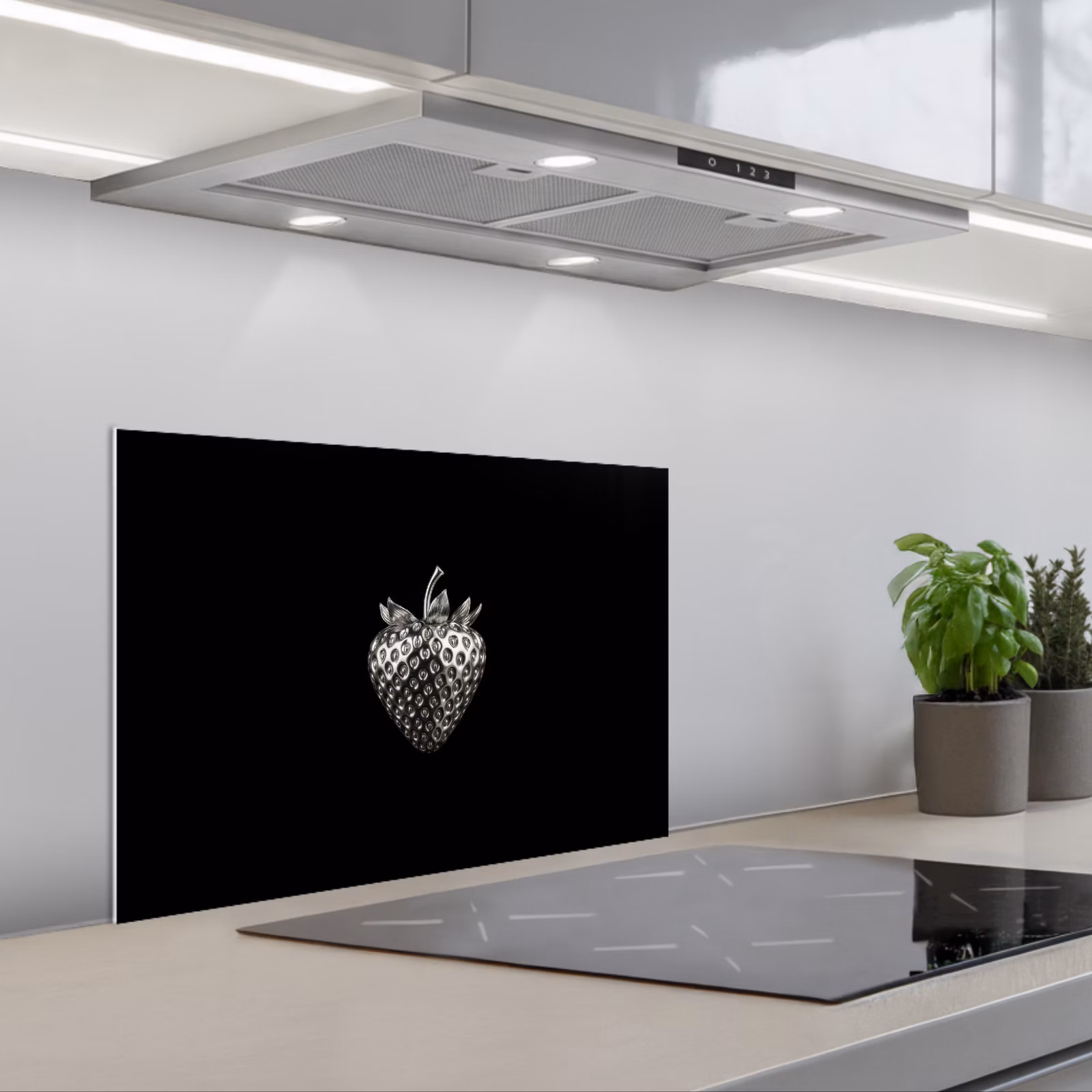 Paraschizzi cucina - Fragola - Struttura dei semi - Realistica — 1
