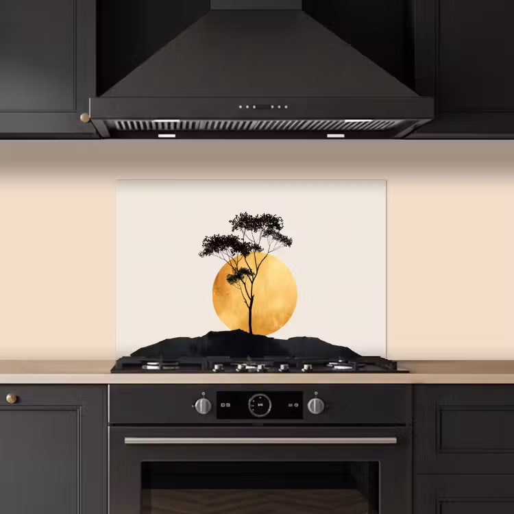 Paraschizzi cucina - Albero nero - Cerchio d'oro - Collina — 5