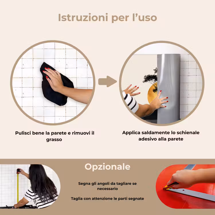 Paraschizzi cucina - Albero nero - Cerchio d'oro - Collina — 6