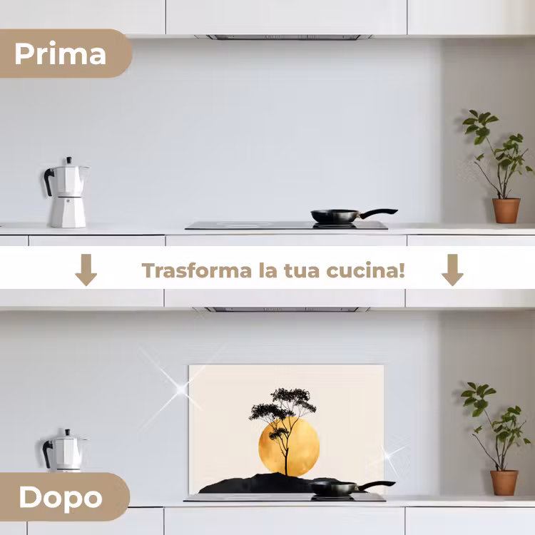 Paraschizzi cucina - Albero nero - Cerchio d'oro - Collina — 7