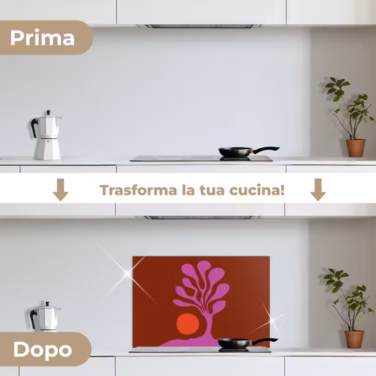 Paraschizzi cucina - Albero - Viola - Cerchio - Scorrevole — 7