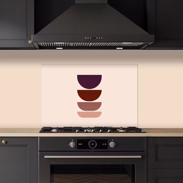 Paraschizzi cucina - Armonioso - Simmetrico - Rosso — 5