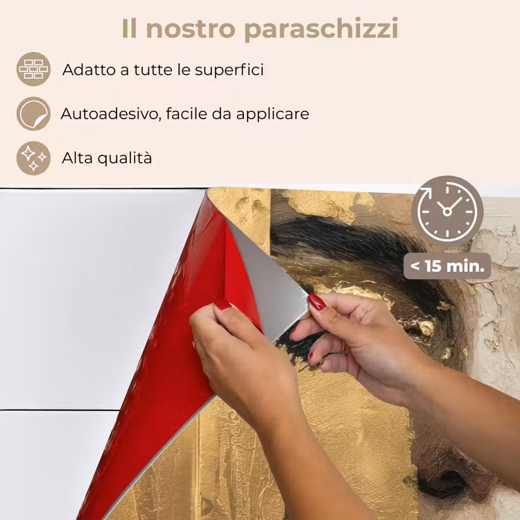 Paraschizzi cucina - Astratto - Oro - Viso - Labbra — 4