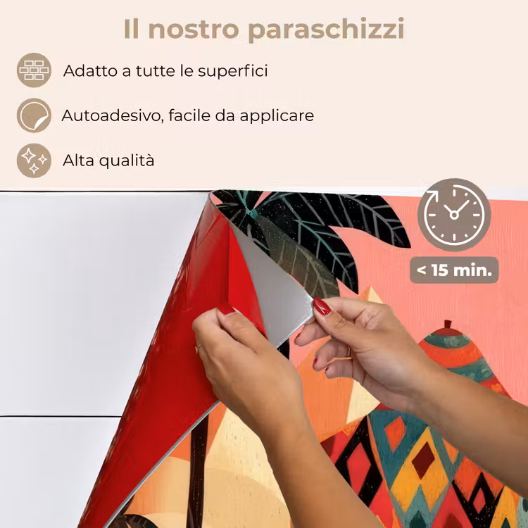 Paraschizzi cucina - Cammello - Piramidi - Sole rosso — 4
