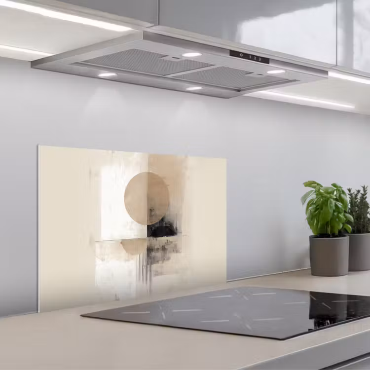 Paraschizzi cucina - Cerchio - Composizione - Profondità - Beige — 1