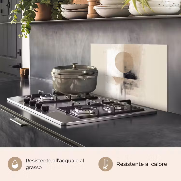 Paraschizzi cucina - Cerchio - Composizione - Profondità - Beige — 2